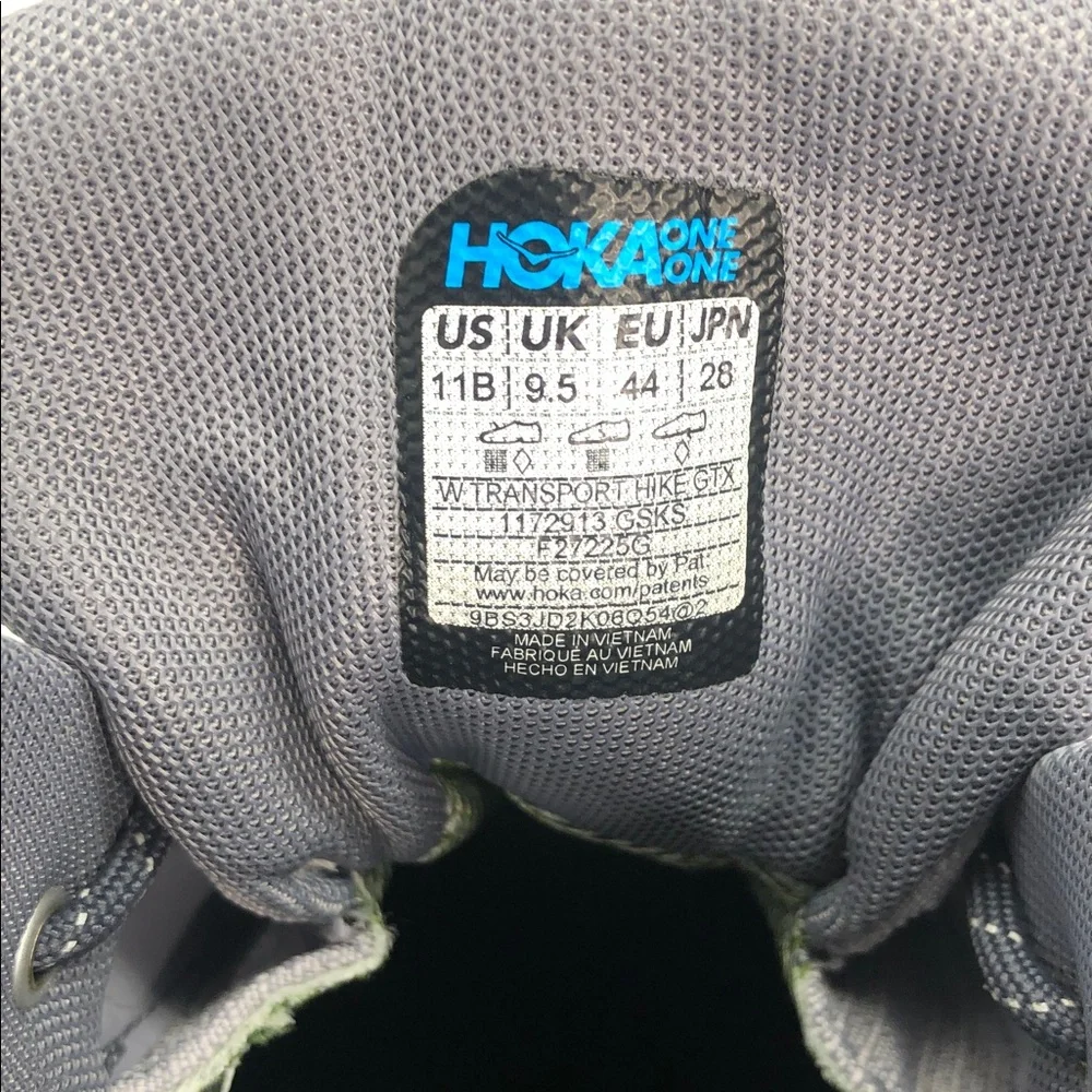 Hoka One Transport Hike Gore-Tex Grey Womens Waterproof Hiking Shoes - Size 11 B
